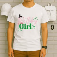 Cute Witch Birthday Girl Pink And Green T-Shirt