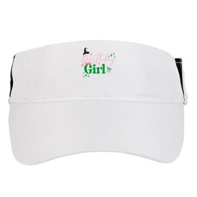 Cute Witch Birthday Girl Pink And Green Adult Drive Performance Visor