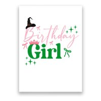 Cute Witch Birthday Girl Pink And Green Poster