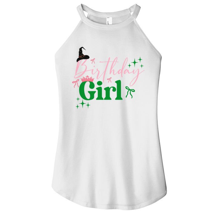 Cute Witch Birthday Girl Pink And Green Women's Perfect Tri Rocker Tank