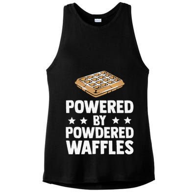Cool Waffle Breakfast Snack Powered By Powdered Waffles Ladies PosiCharge Tri-Blend Wicking Tank