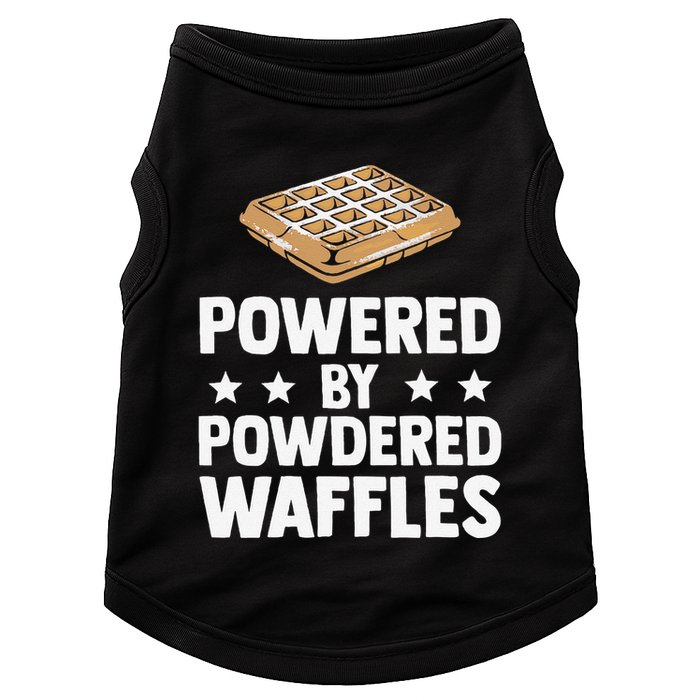 Cool Waffle Breakfast Snack Powered By Powdered Waffles Doggie Tank
