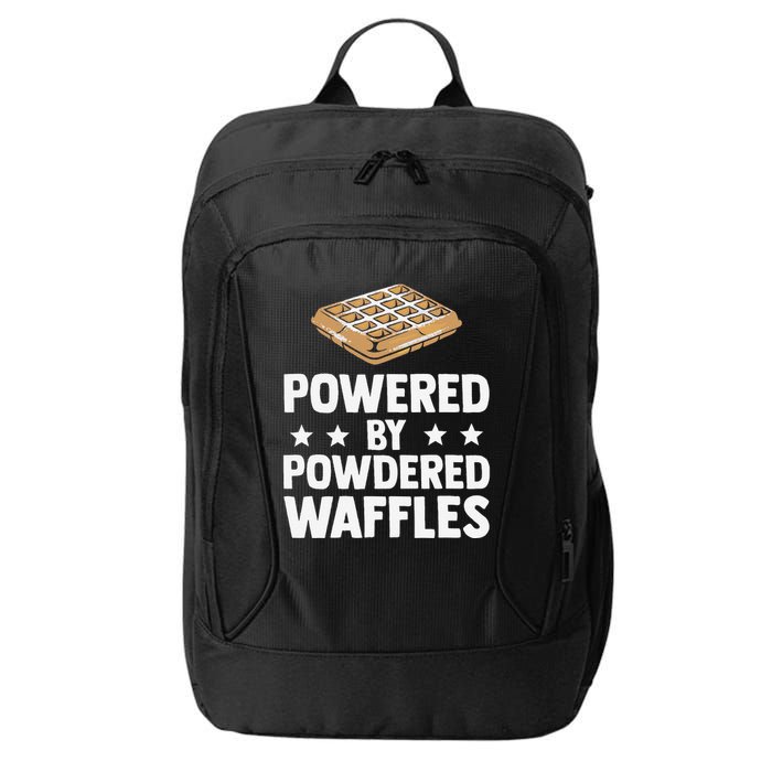 Cool Waffle Breakfast Snack Powered By Powdered Waffles City Backpack