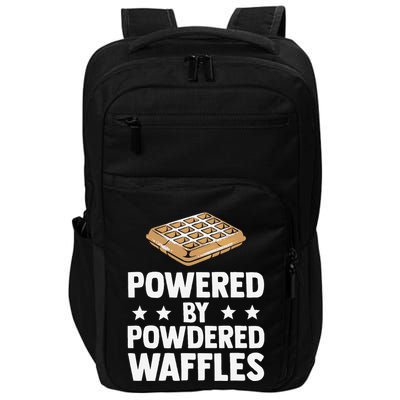 Cool Waffle Breakfast Snack Powered By Powdered Waffles Impact Tech Backpack