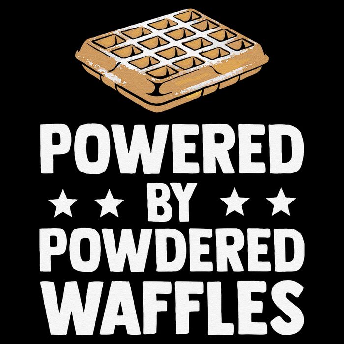 Cool Waffle Breakfast Snack Powered By Powdered Waffles Drawstring Bag