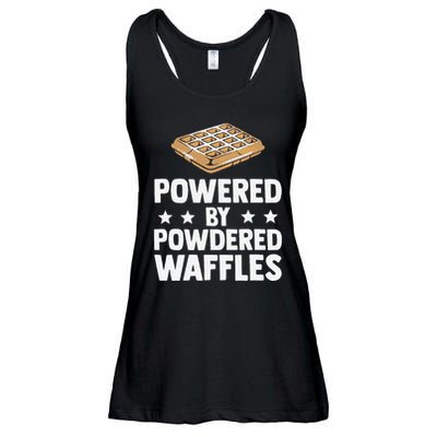 Cool Waffle Breakfast Snack Powered By Powdered Waffles Ladies Essential Flowy Tank