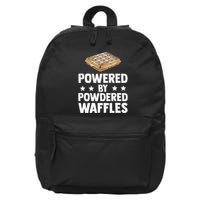 Cool Waffle Breakfast Snack Powered By Powdered Waffles 16 in Basic Backpack