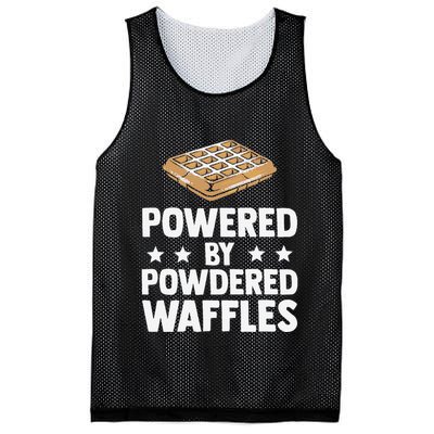 Cool Waffle Breakfast Snack Powered By Powdered Waffles Mesh Reversible Basketball Jersey Tank