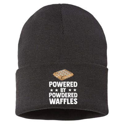 Cool Waffle Breakfast Snack Powered By Powdered Waffles Sustainable Knit Beanie