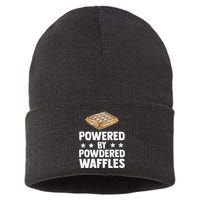 Cool Waffle Breakfast Snack Powered By Powdered Waffles Sustainable Knit Beanie