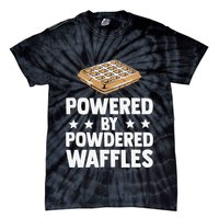 Cool Waffle Breakfast Snack Powered By Powdered Waffles Tie-Dye T-Shirt