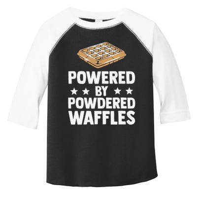 Cool Waffle Breakfast Snack Powered By Powdered Waffles Toddler Fine Jersey T-Shirt