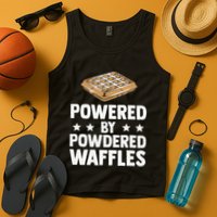 Cool Waffle Breakfast Snack Powered By Powdered Waffles Tank Top