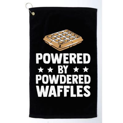 Cool Waffle Breakfast Snack Powered By Powdered Waffles Golf Towel