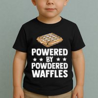 Cool Waffle Breakfast Snack Powered By Powdered Waffles Toddler T-Shirt