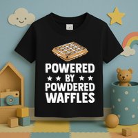 Cool Waffle Breakfast Snack Powered By Powdered Waffles Toddler T-Shirt