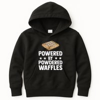 Cool Waffle Breakfast Snack Powered By Powdered Waffles Kids Hoodie