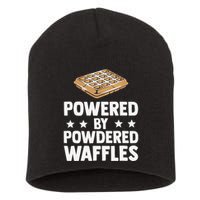Cool Waffle Breakfast Snack Powered By Powdered Waffles Short Acrylic Beanie