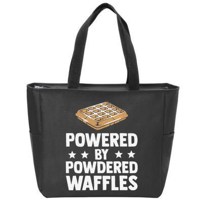 Cool Waffle Breakfast Snack Powered By Powdered Waffles Zip Tote Bag