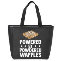 Cool Waffle Breakfast Snack Powered By Powdered Waffles Zip Tote Bag