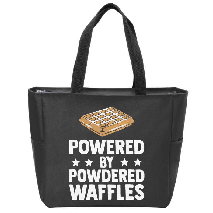 Cool Waffle Breakfast Snack Powered By Powdered Waffles Zip Tote Bag