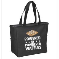 Cool Waffle Breakfast Snack Powered By Powdered Waffles Zip Tote Bag
