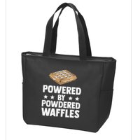 Cool Waffle Breakfast Snack Powered By Powdered Waffles Zip Tote Bag