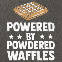 Cool Waffle Breakfast Snack Powered By Powdered Waffles Cotton Canvas Backpack