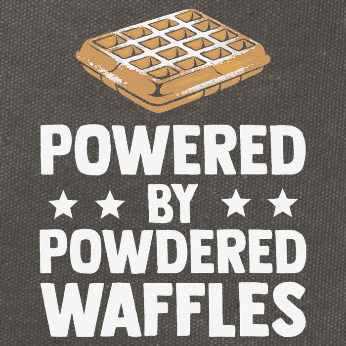 Cool Waffle Breakfast Snack Powered By Powdered Waffles Cotton Canvas Backpack