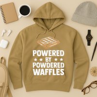 Cool Waffle Breakfast Snack Powered By Powdered Waffles Hoodie