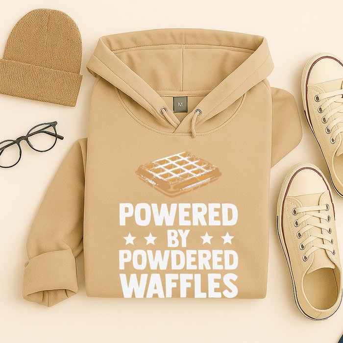 Cool Waffle Breakfast Snack Powered By Powdered Waffles Hoodie