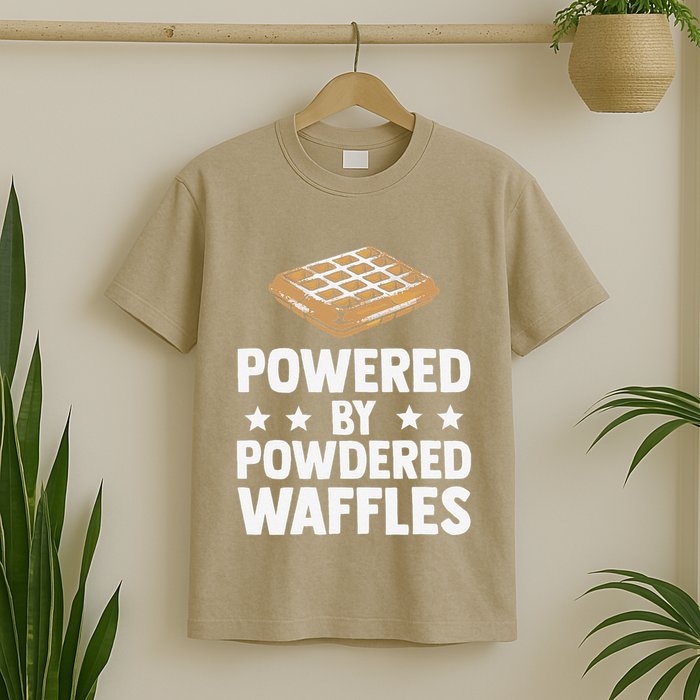 Cool Waffle Breakfast Snack Powered By Powdered Waffles T-Shirt