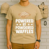 Cool Waffle Breakfast Snack Powered By Powdered Waffles T-Shirt