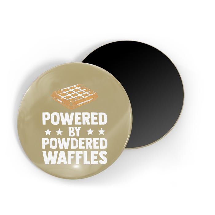 Cool Waffle Breakfast Snack Powered By Powdered Waffles Magnet