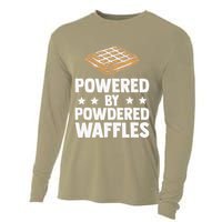 Cool Waffle Breakfast Snack Powered By Powdered Waffles Cooling Performance Long Sleeve Crew