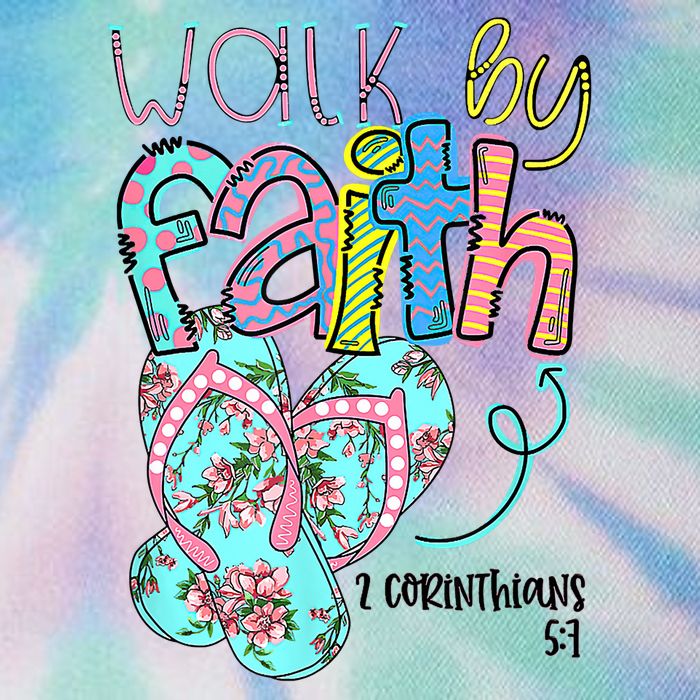 Christian Walk By Faith Flip Flops Summer Legacy Tie Dye Trucker Hat