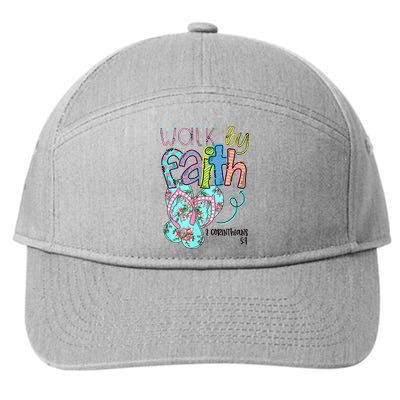 Christian Walk By Faith Flip Flops Summer 7-Panel Snapback Hat