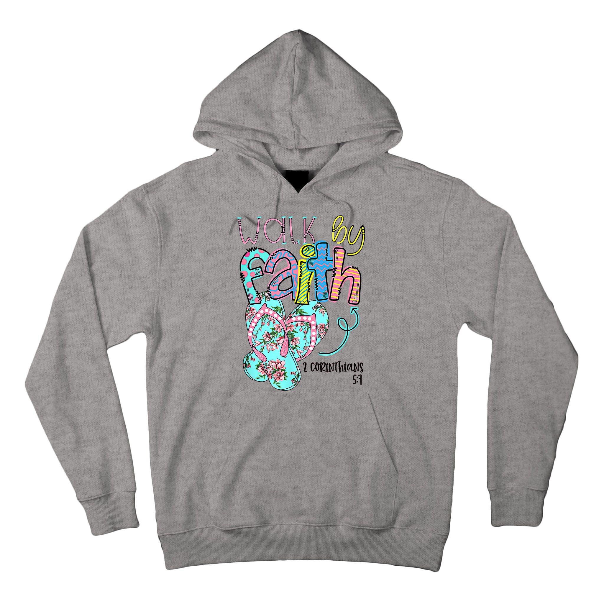 Christian Walk By Faith Flip Flops Summer Tall Hoodie