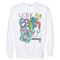 Christian Walk By Faith Flip Flops Summer Garment-Dyed Sweatshirt