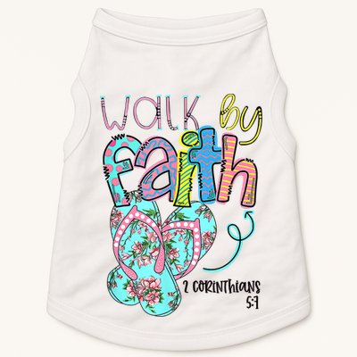 Christian Walk By Faith Flip Flops Summer Doggie Tank