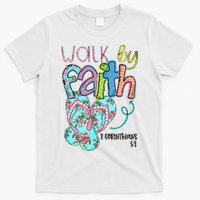 Christian Walk By Faith Flip Flops Summer T-Shirt