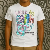 Christian Walk By Faith Flip Flops Summer T-Shirt