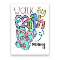 Christian Walk By Faith Flip Flops Summer Poster