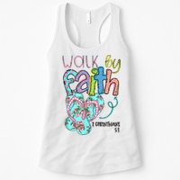 Christian Walk By Faith Flip Flops Summer Womens Tank Top