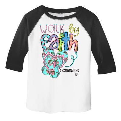 Christian Walk By Faith Flip Flops Summer Toddler Fine Jersey T-Shirt