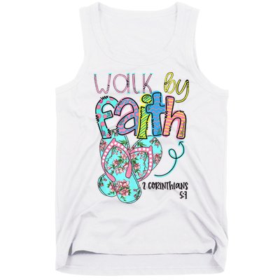 Christian Walk By Faith Flip Flops Summer Tank Top
