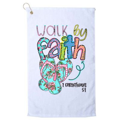 Christian Walk By Faith Flip Flops Summer Golf Towel
