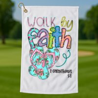 Christian Walk By Faith Flip Flops Summer Golf Towel