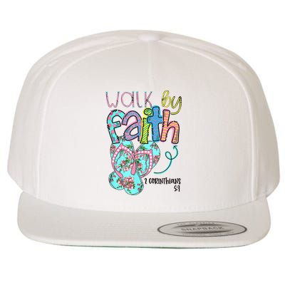 Christian Walk By Faith Flip Flops Summer Wool Snapback Cap