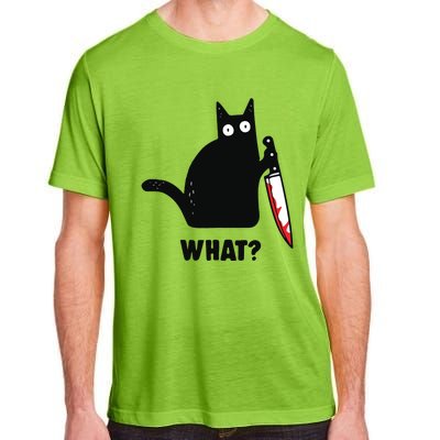 Cat What Black Cat Murderous Cat With Knife Adult ChromaSoft Performance T-Shirt